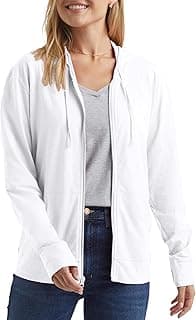 womens Slub Knit Full-zip Hoodie, Textured Cotton Zip-up T-shirt Hoodie for Women