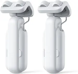SwitchBot 2025 Automatic Curtain Opener 3 Rod-Bluetooth Remote Control, WiFi&APP Control, Upgraded High-Performance, Add Hub to Work with Alexa, Google Home, HomeKit via Matter(2025 Curtain Opener*2)