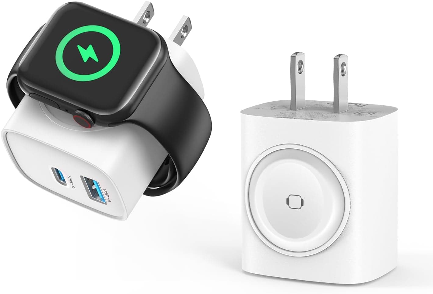 TOPADRE 20W Charger for Apple Watch, 3-in-1 Charger Block, 2 Pack, White | Magnetic Wall Charger Travel Essentials for Apple Watch Series 11/10/9/8/7/6, for iWatch Ultra/SE, for iPhone/ AirPods