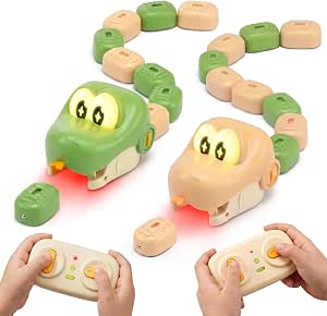 2Pack Magnetic Snake Game, RC Eating Snake Toys for Kids